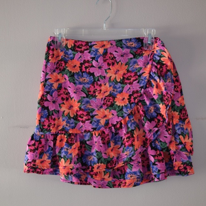 Molly Bracken Ruffle Tiered Floral Skirt in Pink